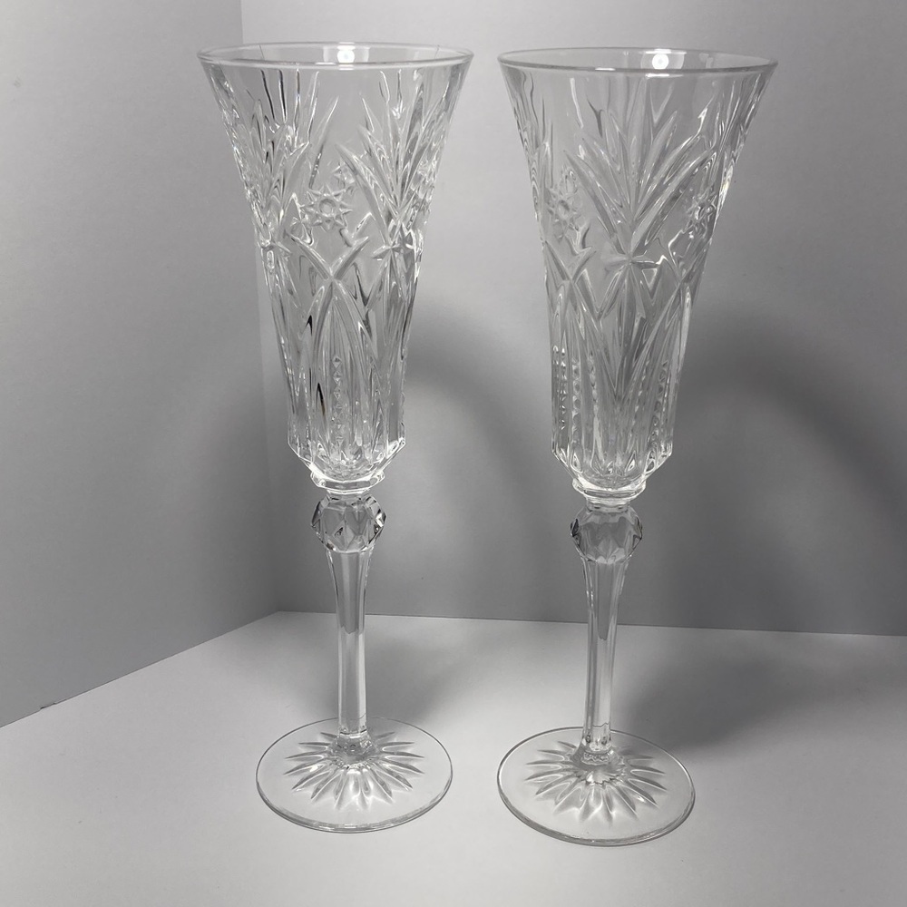 Fluted Champagne Vincennes by Cristal D'Arques - Durand set of 2